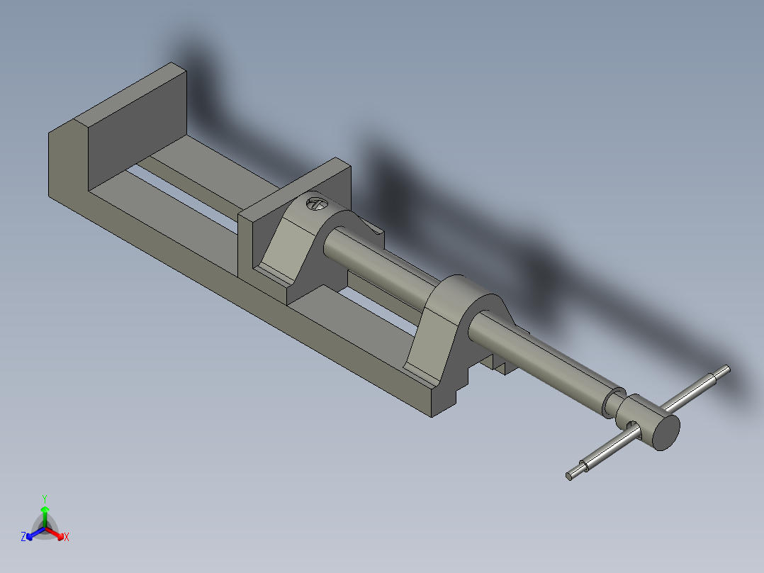 虎钳正等轴测图