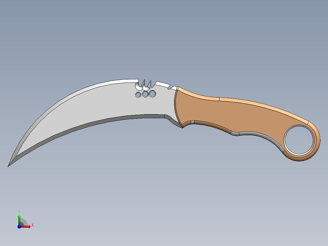 爪子刀、刀(10)前视图