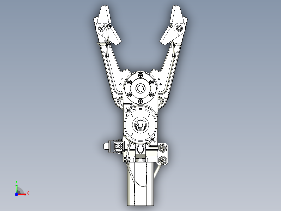 气缸驱动型夹爪前视图