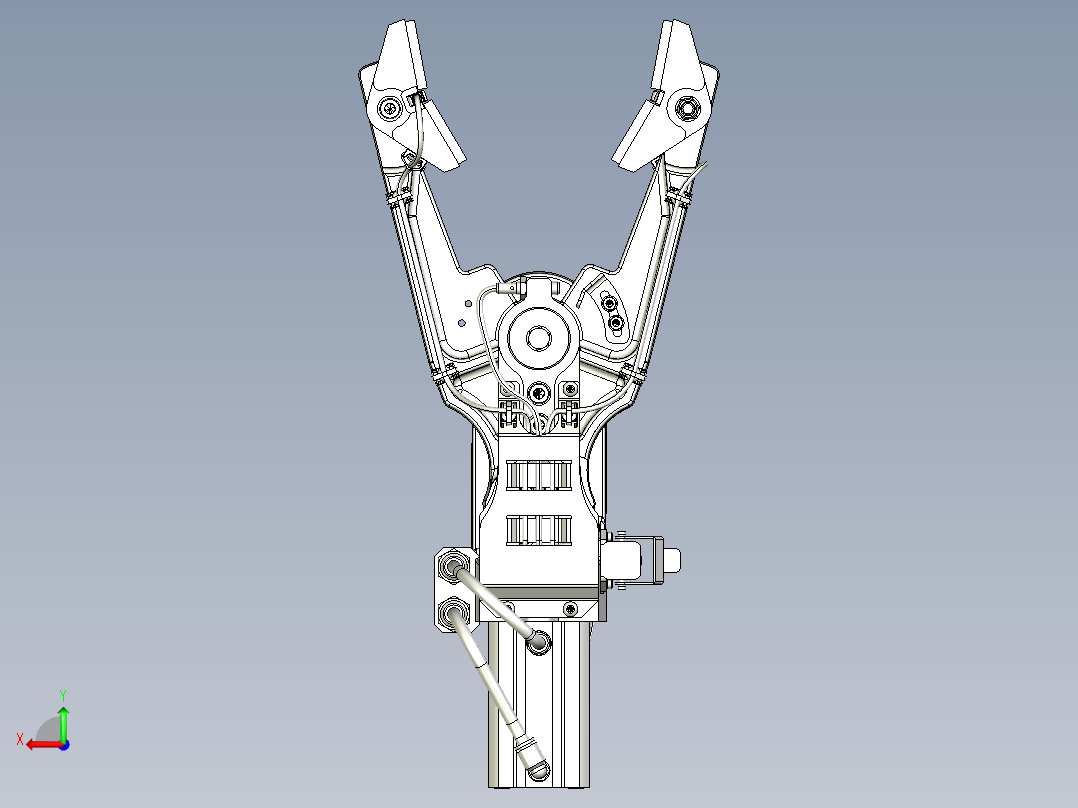 气缸驱动型夹爪后视图