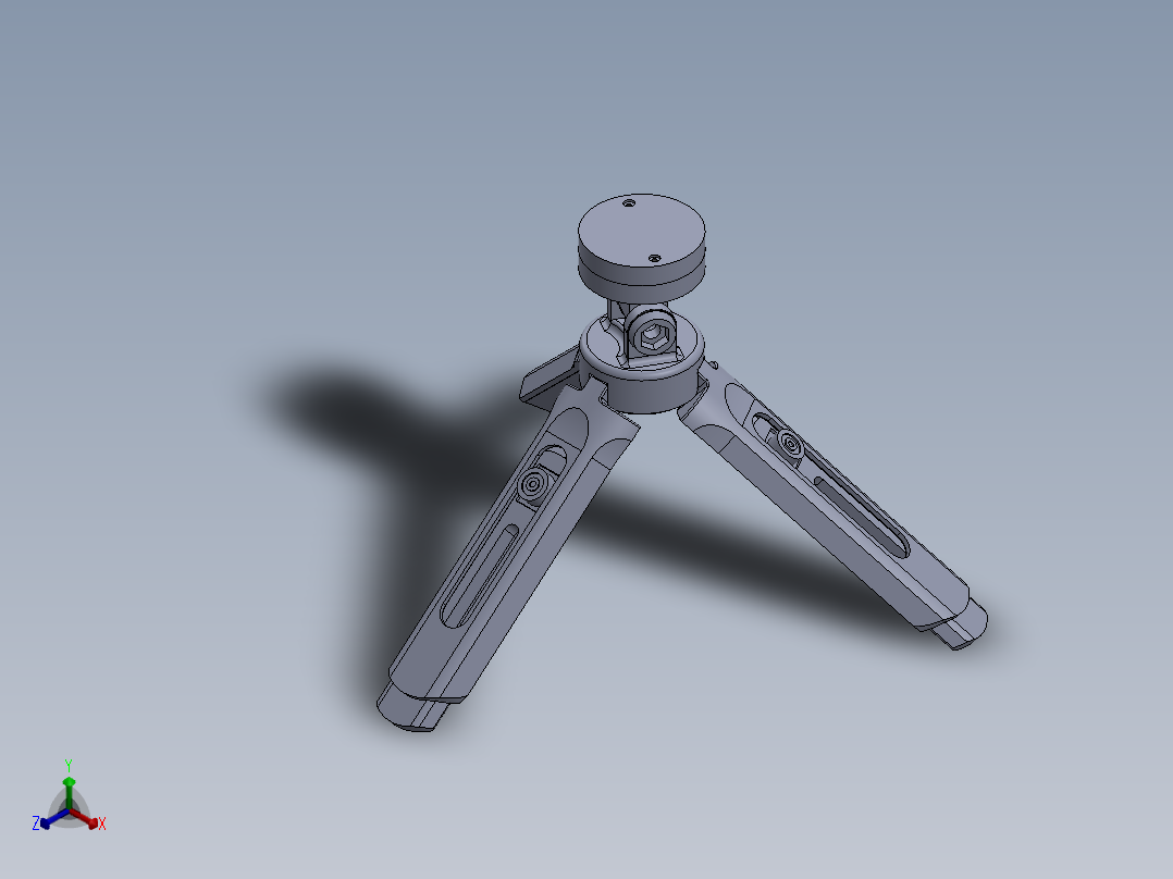三脚架(4)正等轴测图