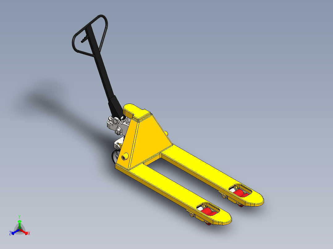 叉车、 手动叉车 SW STP正等轴测图