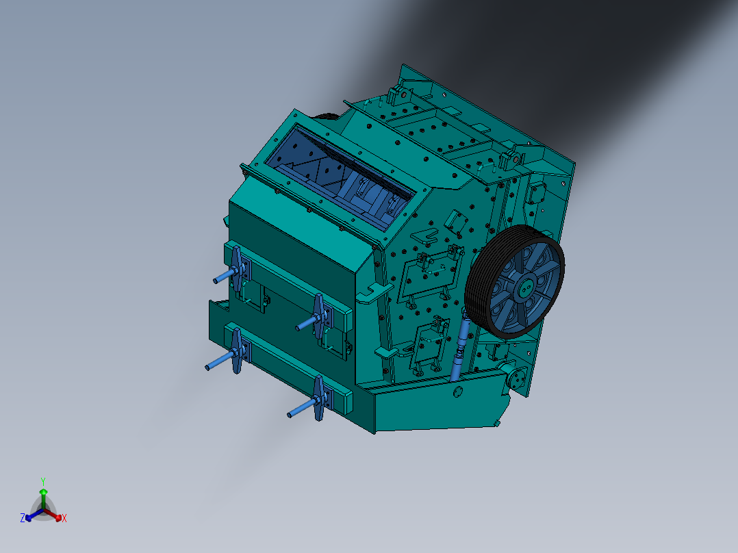 破碎机、PF-1315反击式破碎机正等轴测图