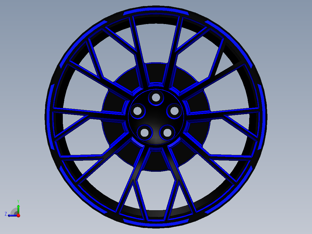 轮毂、轮胎(12)右视图