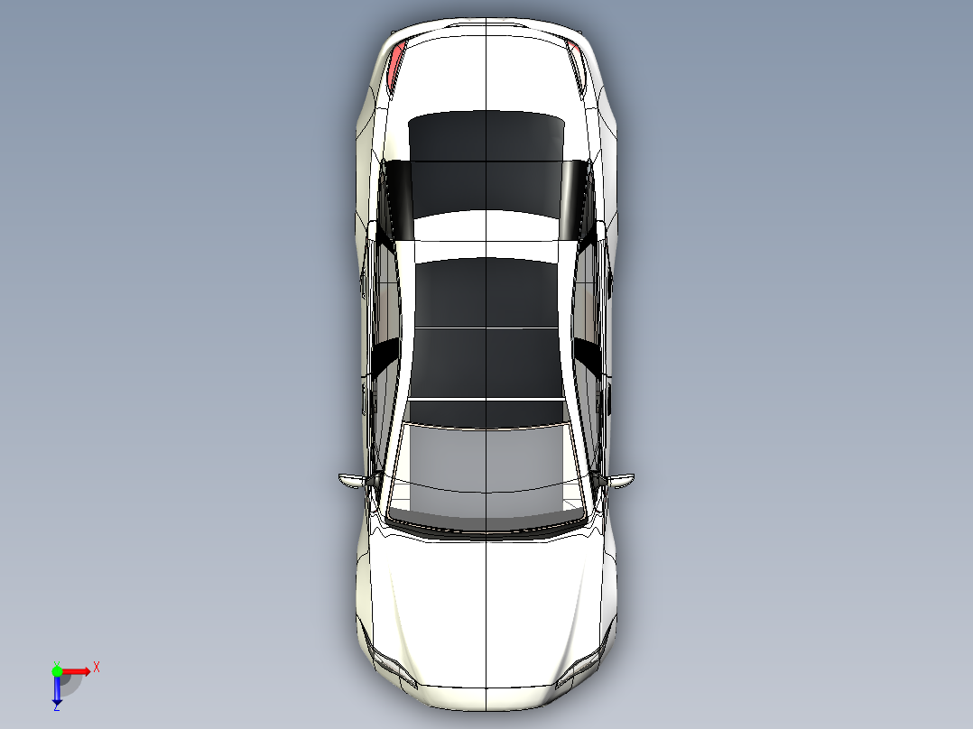 B2004419-捷豹 XJ 2012汽车俯视图