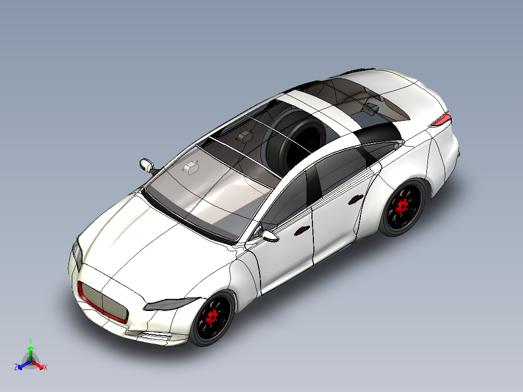 B2004419-捷豹 XJ 2012汽车正等轴测图