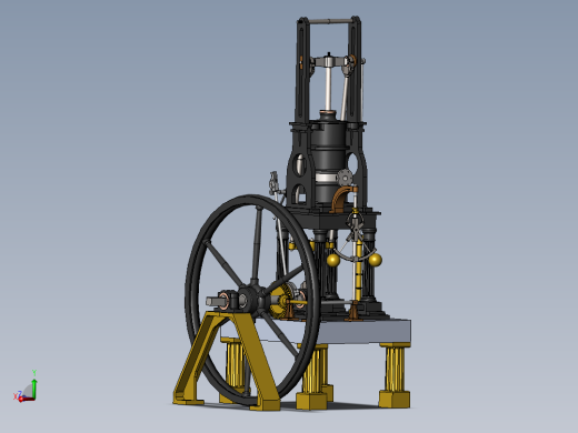 蒸汽机murdoch-aitken-steeple-steam-模型格式为 stp