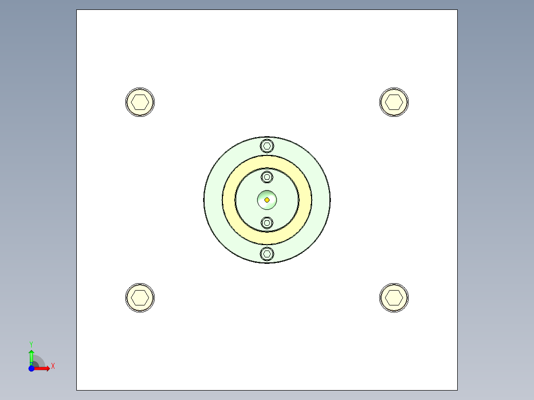 盒型件注塑模具设计前视图