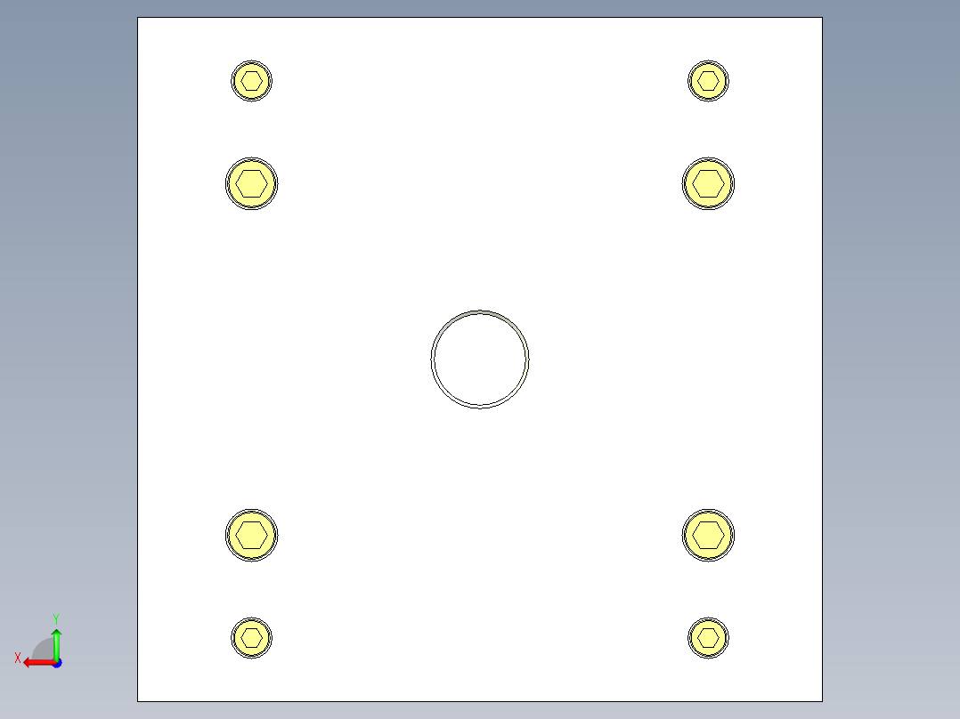 盒型件注塑模具设计后视图