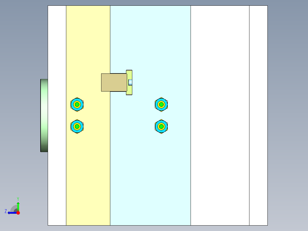 盒型件注塑模具设计右视图