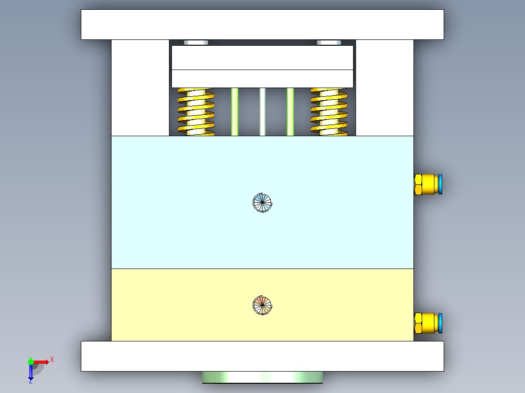 盒型件注塑模具设计俯视图