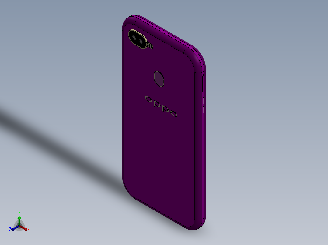 OPPO F9 Pro 12正等轴测图