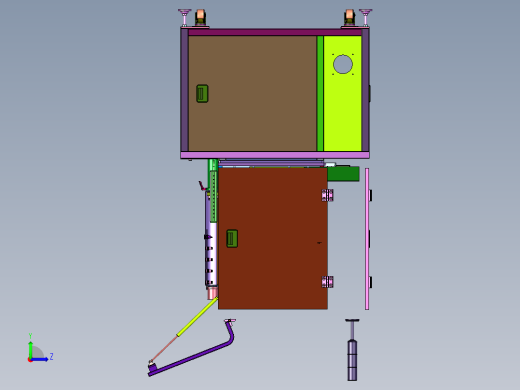 水口用立式铣床铣削装置左视缩略图