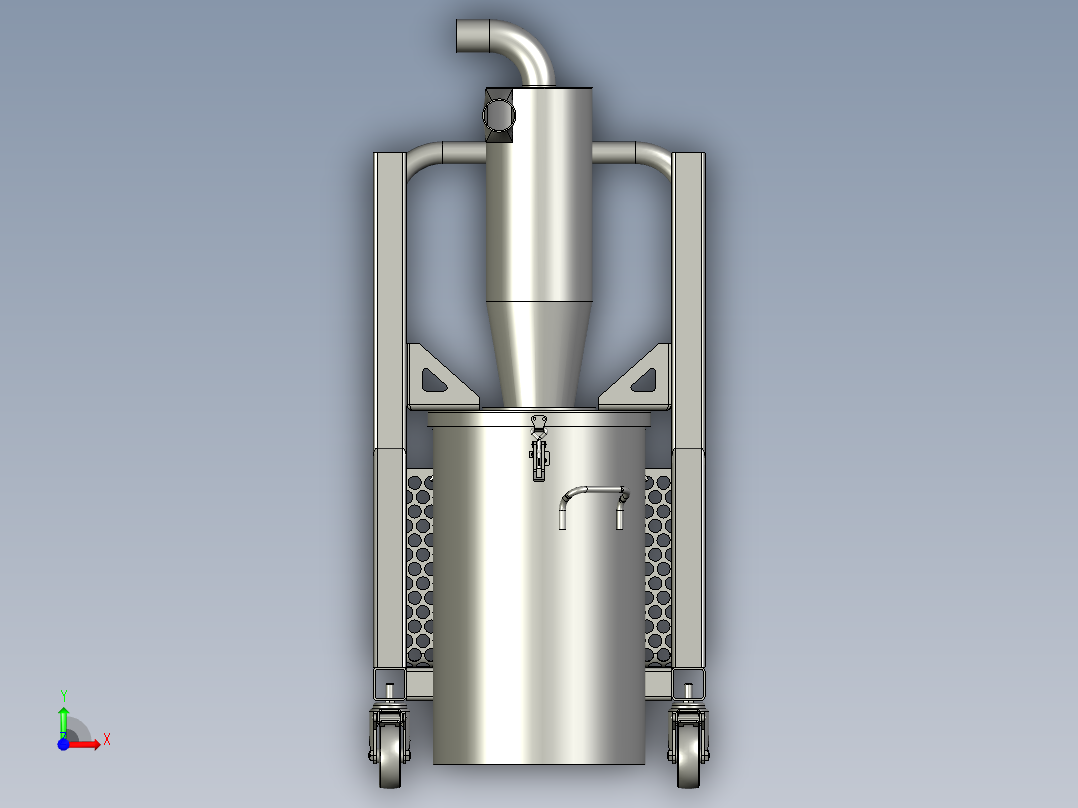 移动式预分离器总装配体前视图