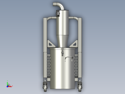 移动式预分离器总装配体前视缩略图