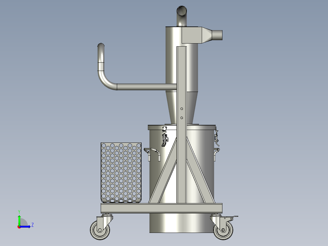 移动式预分离器总装配体左视图