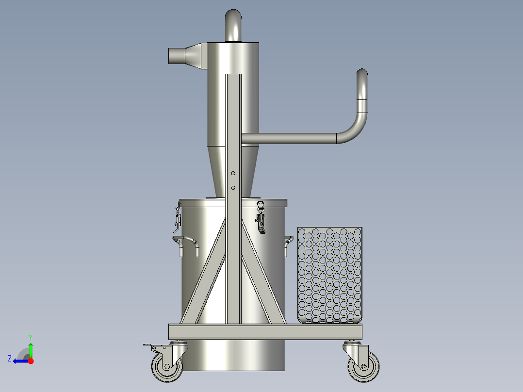 移动式预分离器总装配体右视图