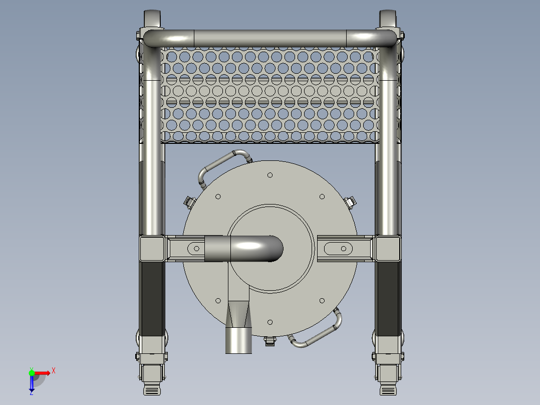移动式预分离器总装配体俯视图