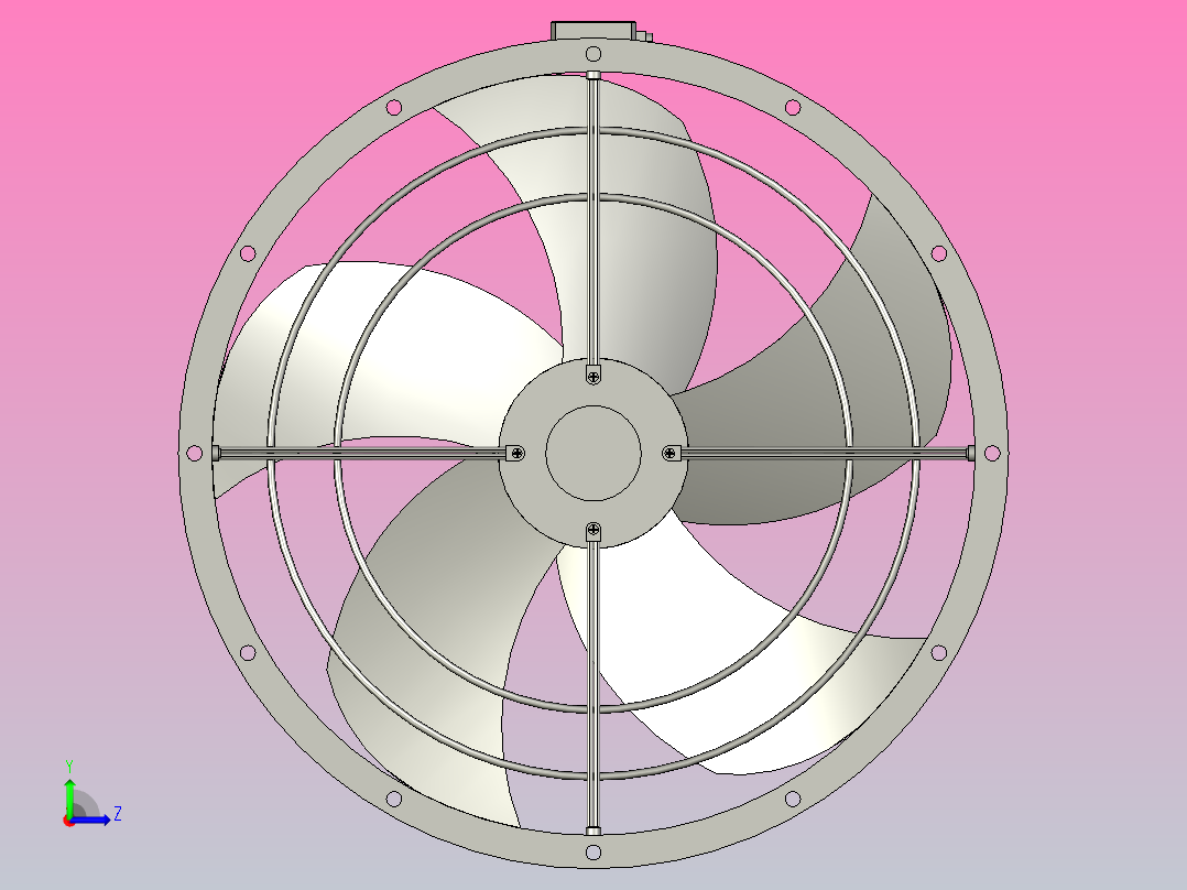 YAR800[YAR800-6]管道风机左视图