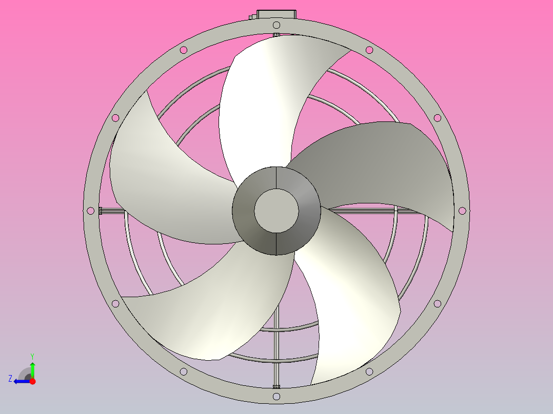 YAR800[YAR800-6]管道风机右视图