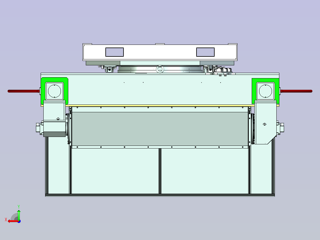 五轴变位机设计后视图
