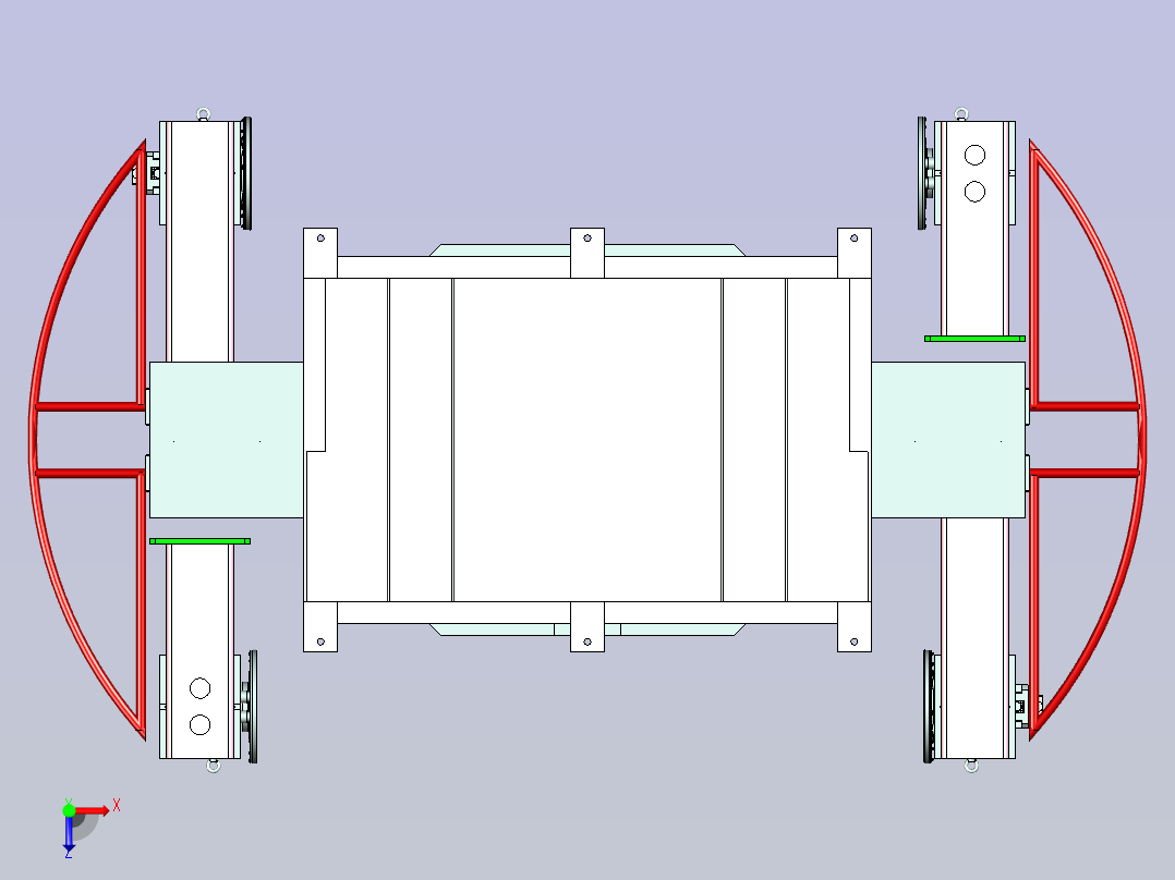 五轴变位机设计俯视图