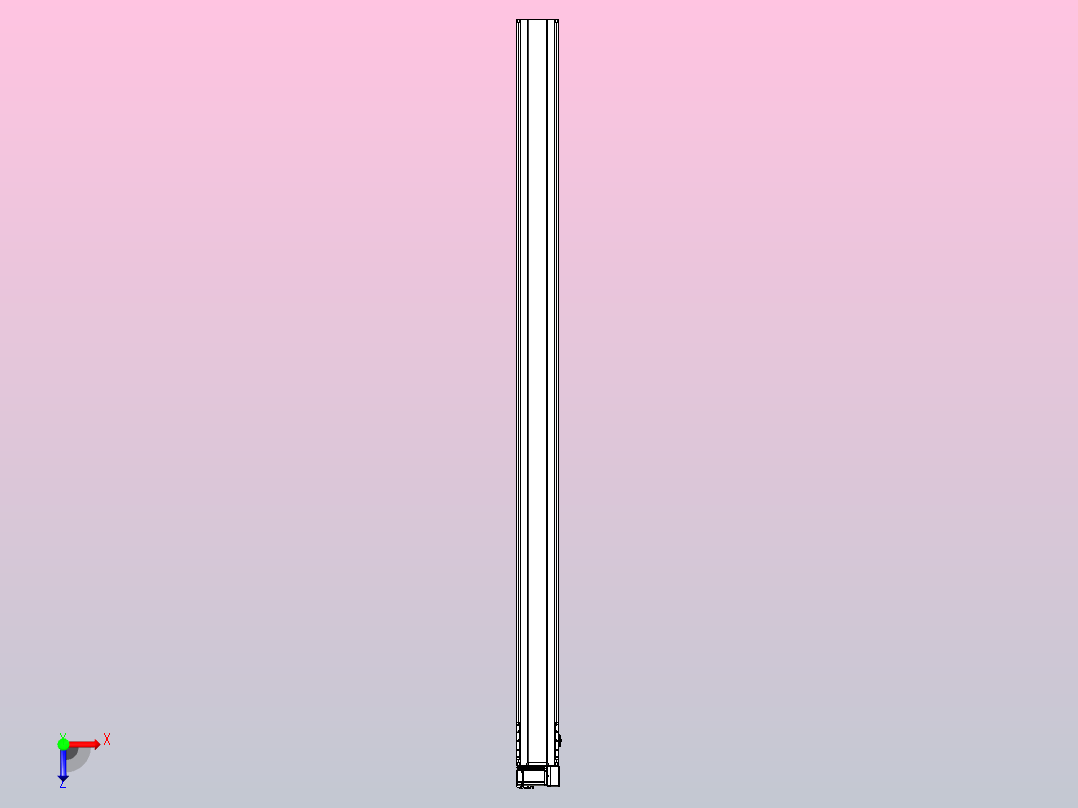 皮带直线轴半封闭可选导轨TPA-HNB-175D-140-L2850-RU-Y-P75-N3俯视图