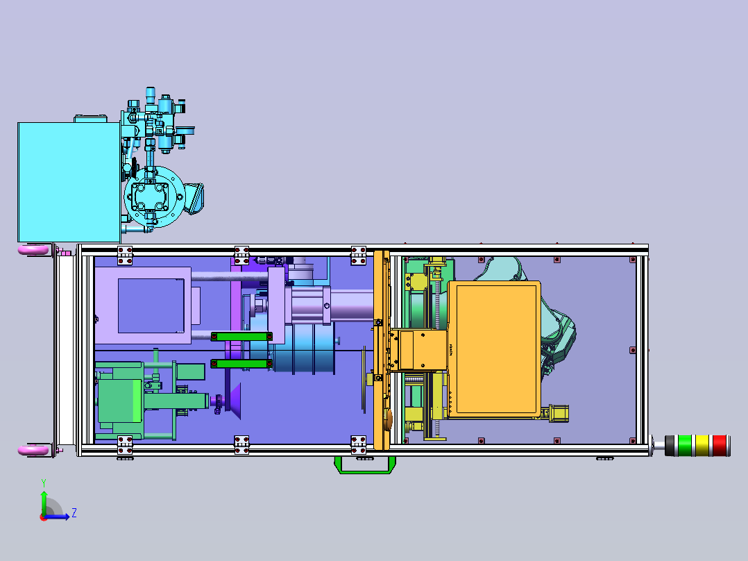 砂砾自动抓取分级检测设备 sw24左视图
