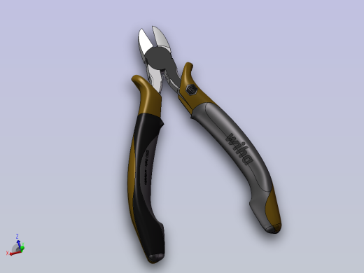 Wiha 32710斜口钳3D图纸 IGES STEP格式