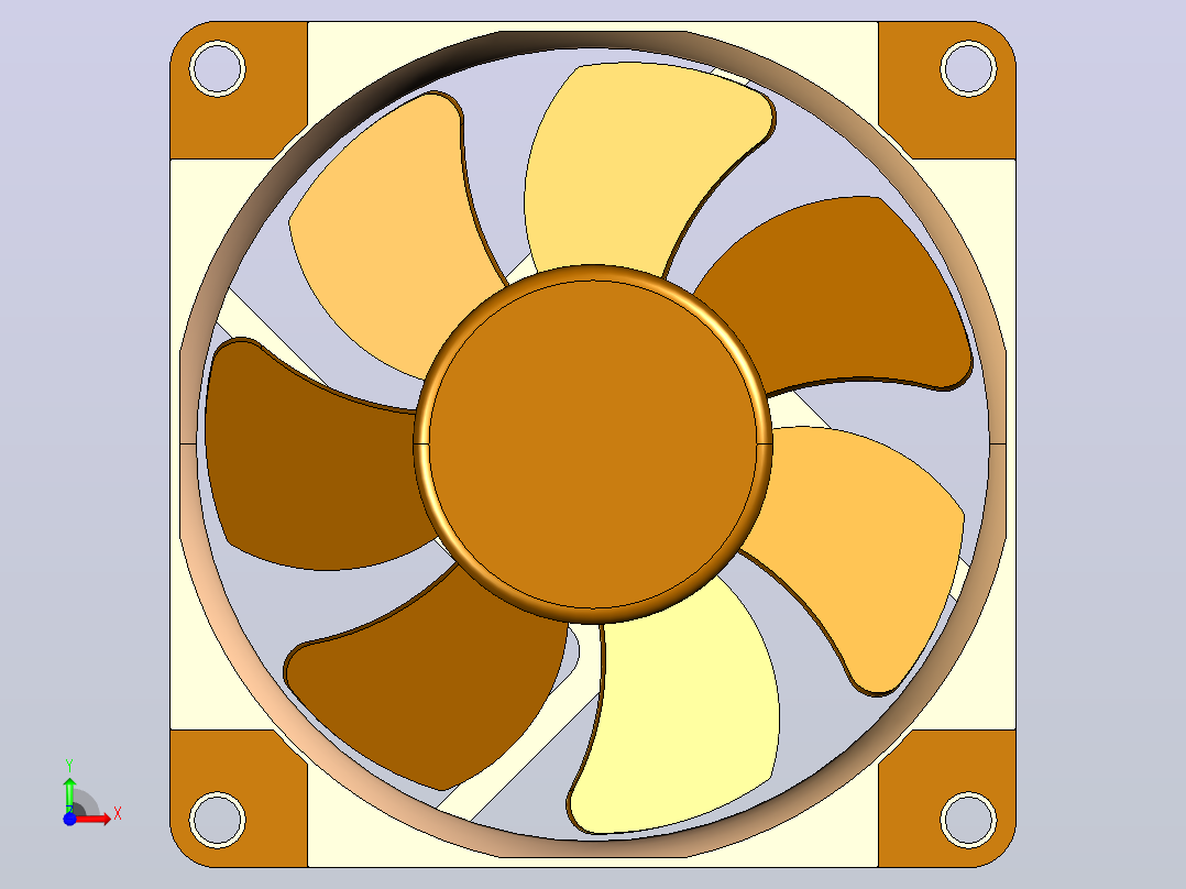 Noctua nf-a8-pwm风扇80x80x25前视图