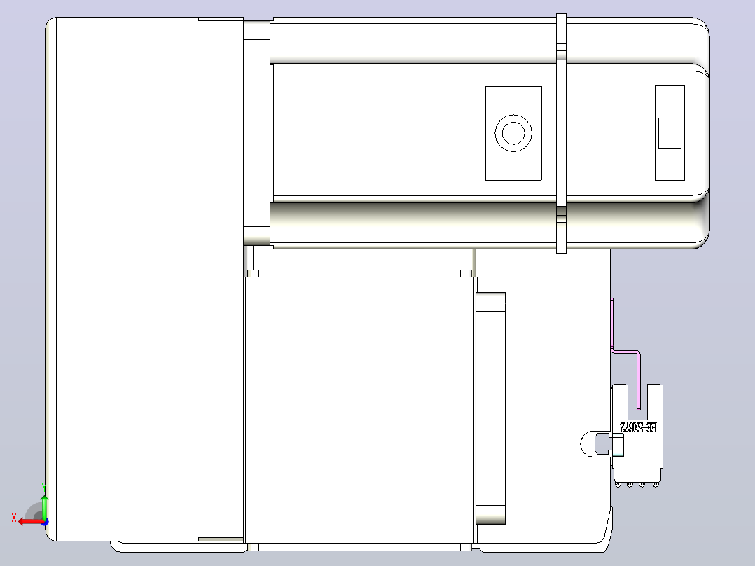 ATB14-LU-300-200W ATB14 皮带驱动直线滑台模组后视图
