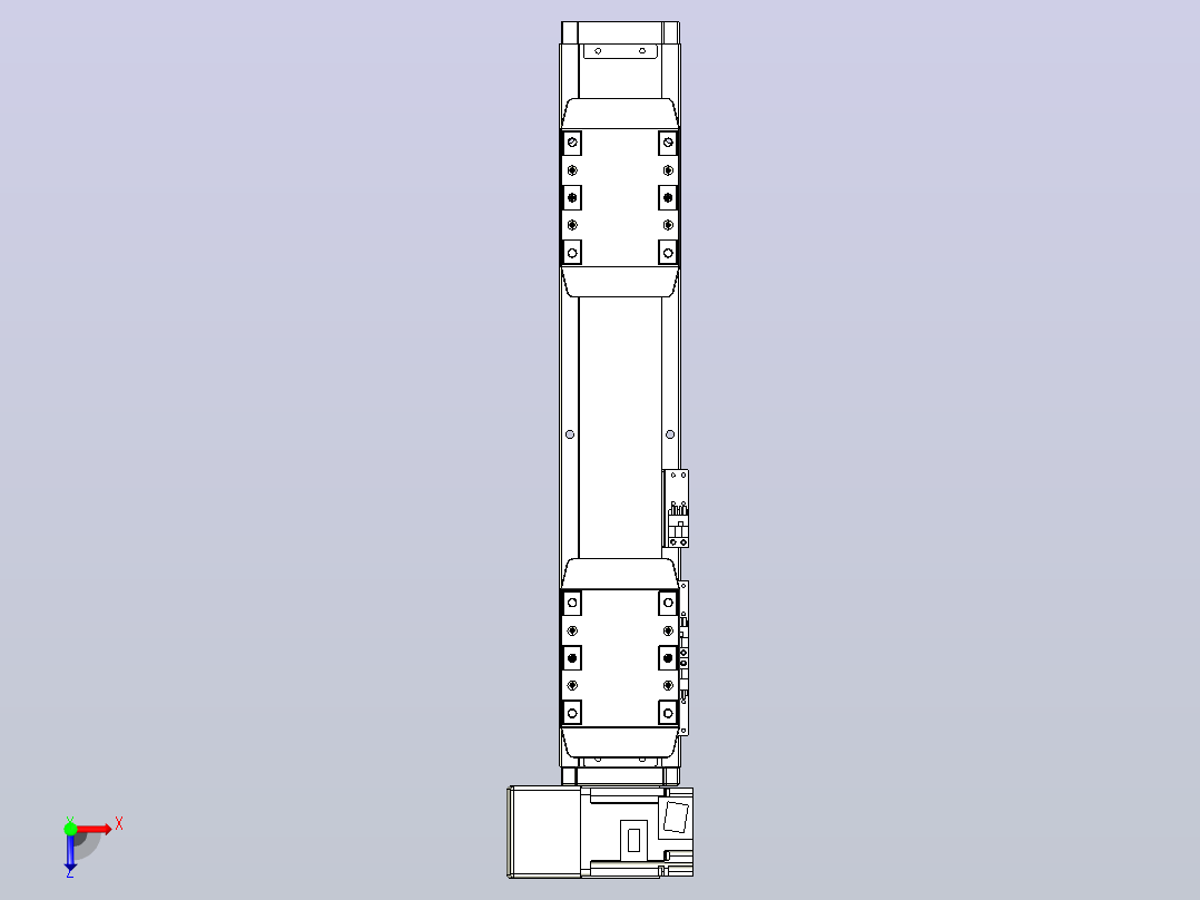 皮带直线轴双滑块型TPA-GCBS-80-P60-L75-LU-M20-N3俯视图