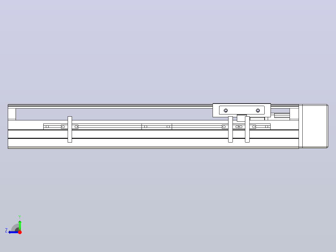 MTH12标准螺杆滑台[MTH12-L#-250-BL-P10-C3]右视图