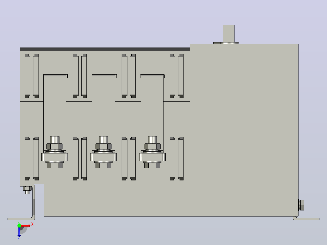 NH40-200、250_3SZL 3P自动转换开关三维模型202006俯视图