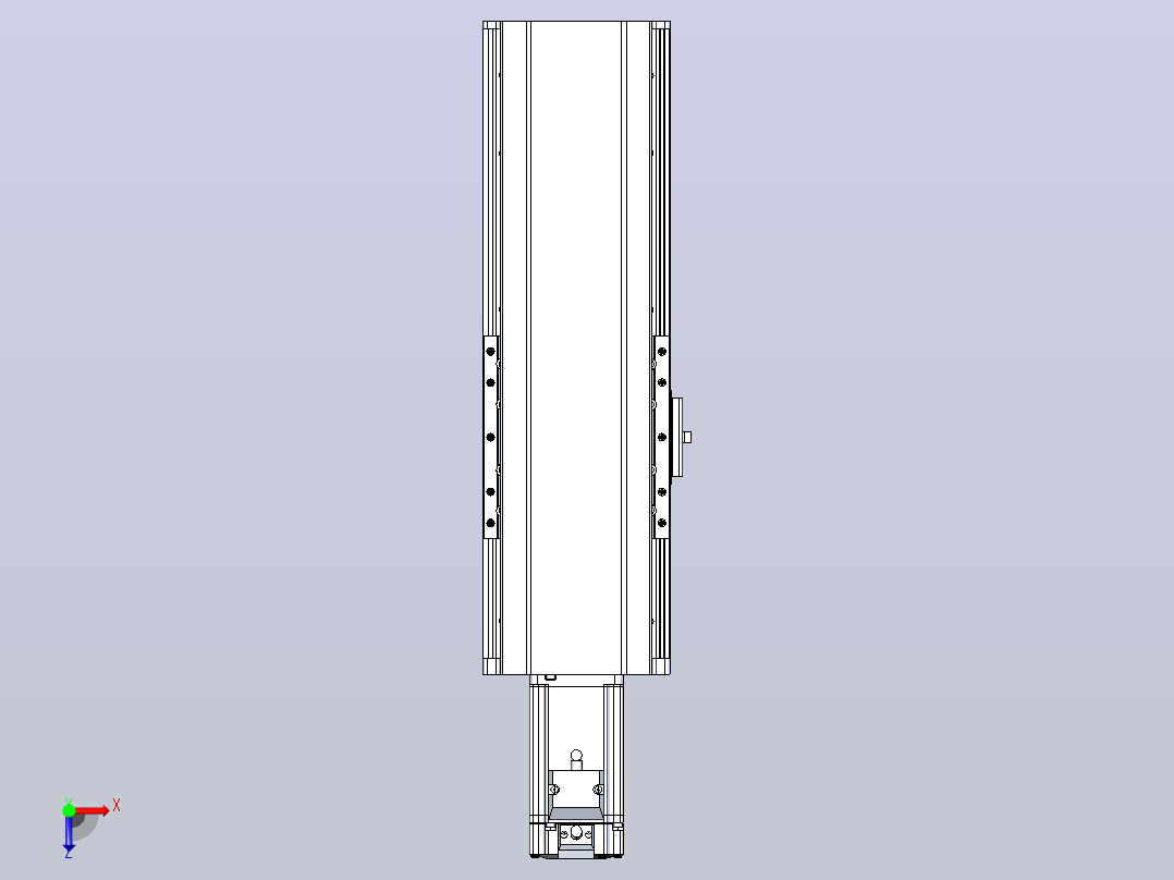 日规模组半封闭丝杆TPA-HNR-120D-1610C-L150-M-Y-P40-N3俯视图