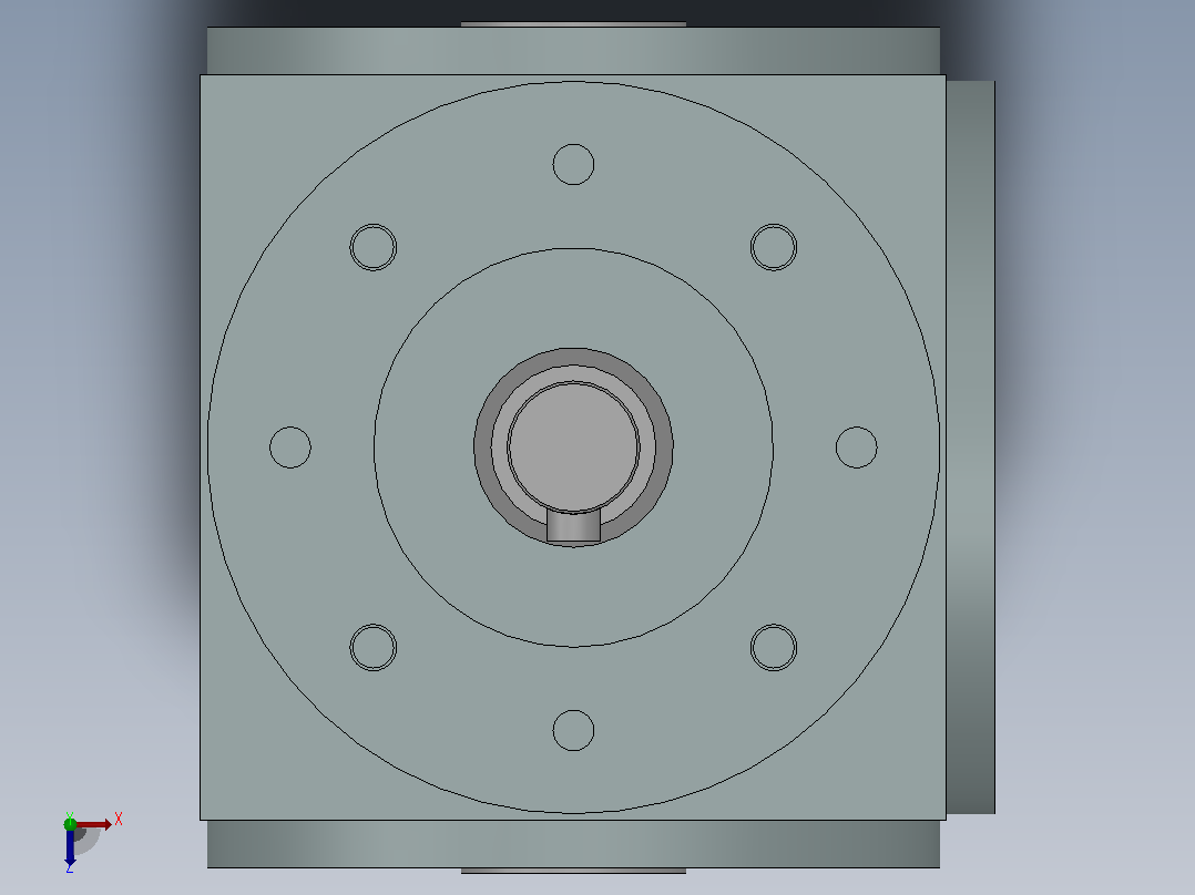HDA09-HDA28螺旋锥齿换向传动器[HDA-28-3-F]俯视图