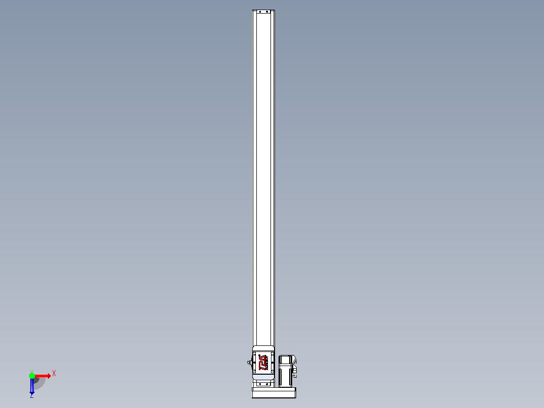 滚珠丝杠直线轴带导轨全封闭TPA-HCR-65S-1610C-L950-MR-Y-P10-N3俯视图