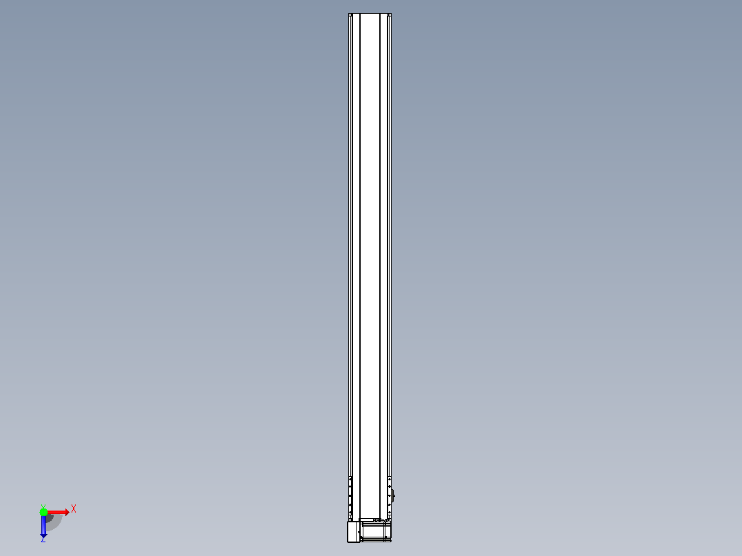 皮带直线轴半封闭可选导轨TPA-HNB-175D-140-L1800-LU-Y-P75-N3俯视图