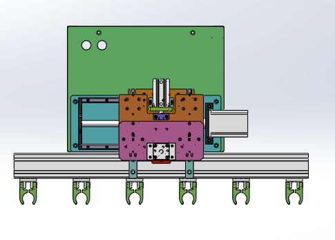 三轴自动夹具sw18可编辑