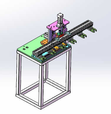 三轴自动夹具sw18可编辑