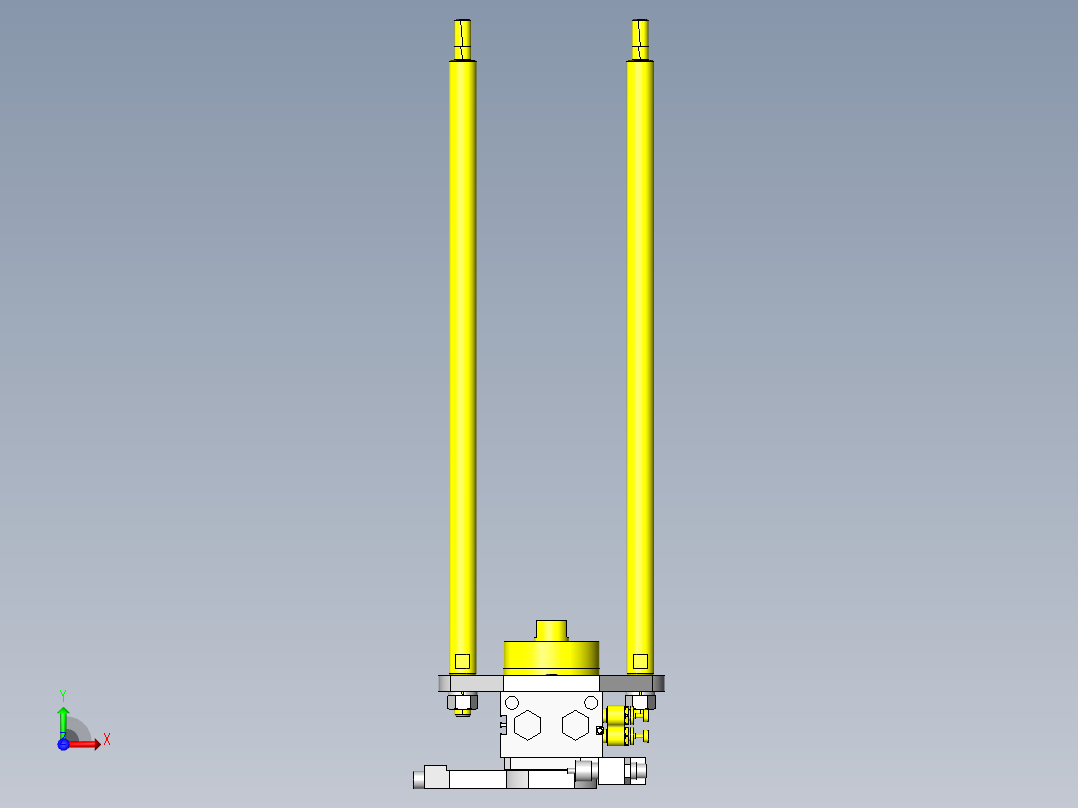中 大型工件的夹紧机构前视图