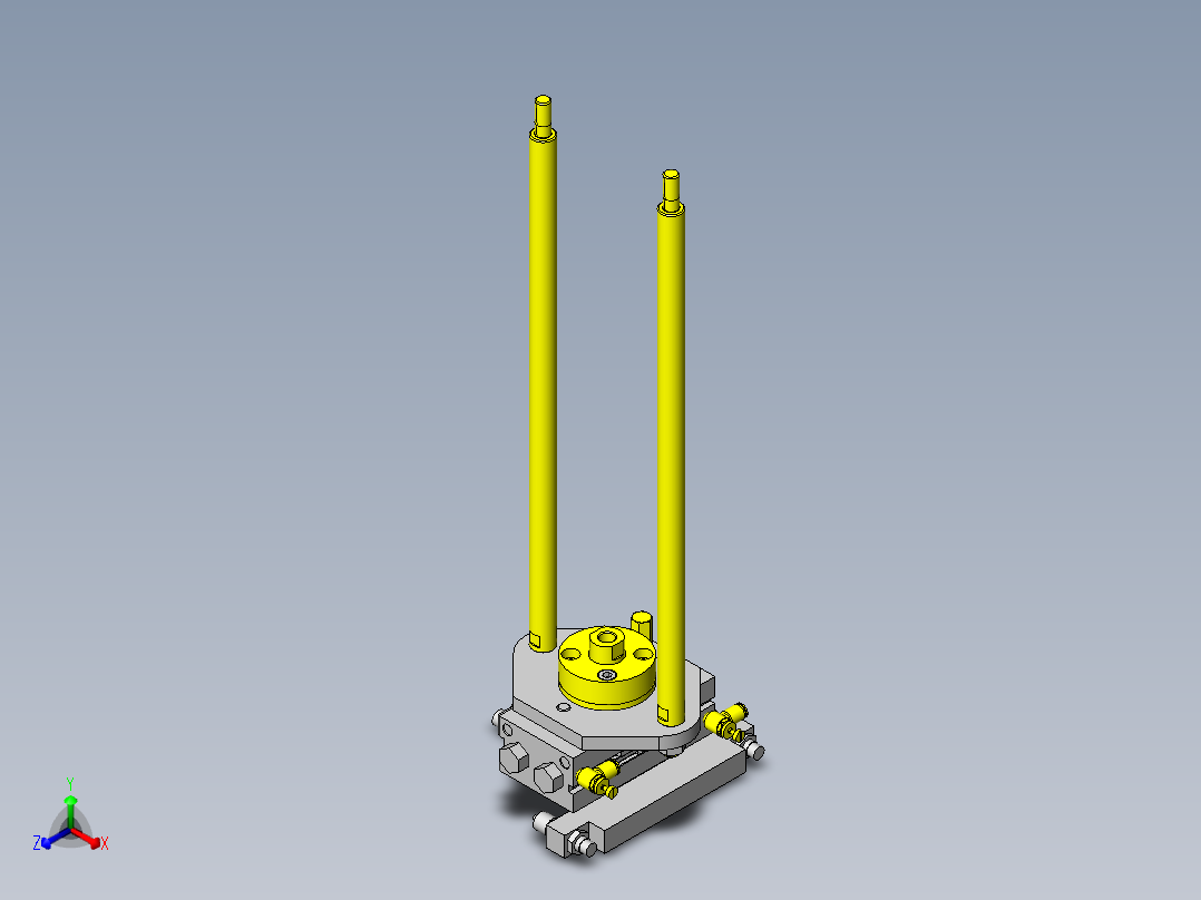 中 大型工件的夹紧机构正等轴测图