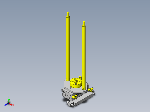 中 大型工件的夹紧机构正等轴测缩略图
