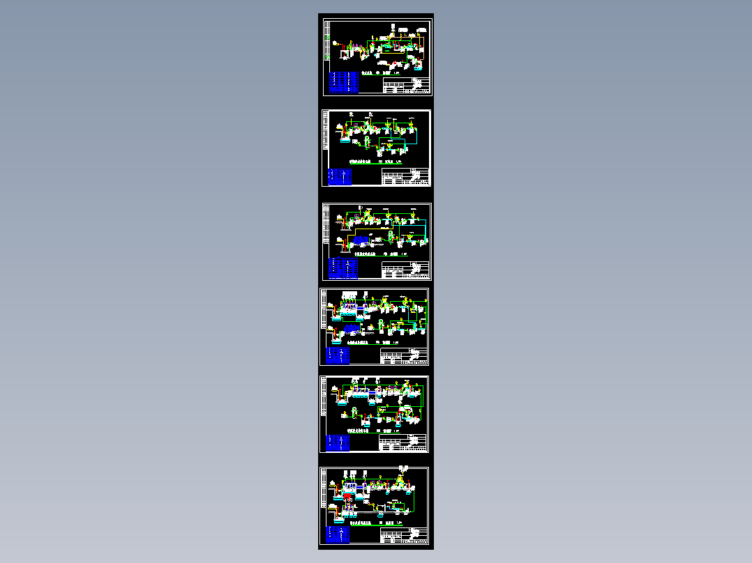 电镀行业各种废水治理及回用工艺流程cad图纸