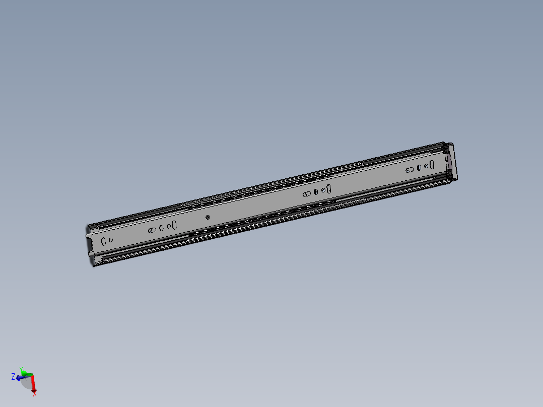 抽屉导轨结构3D图纸 Solidworks设计 附STEP