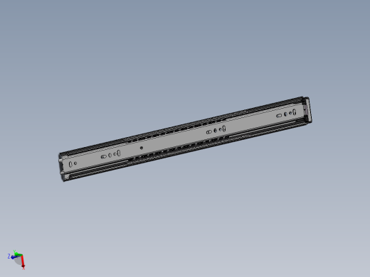 抽屉导轨结构3D图纸 Solidworks设计 附STEP