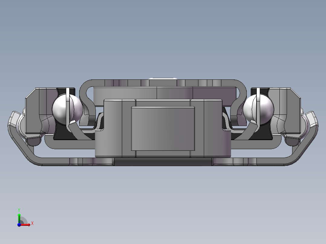 抽屉导轨结构3D图纸 Solidworks设计 附STEP前视图