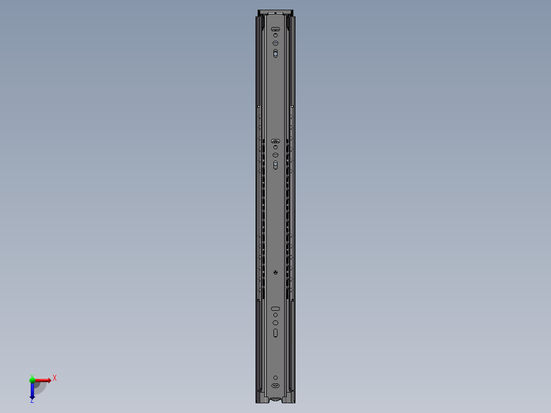 抽屉导轨结构3D图纸 Solidworks设计 附STEP俯视图
