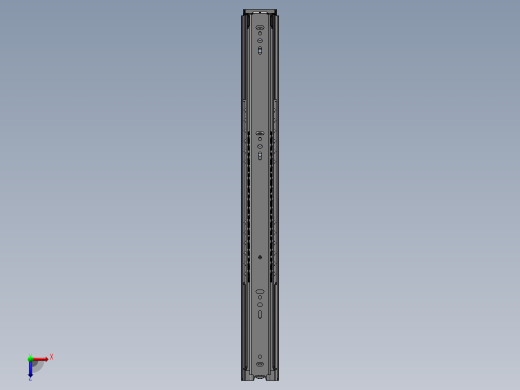 抽屉导轨结构3D图纸 Solidworks设计 附STEP俯视缩略图