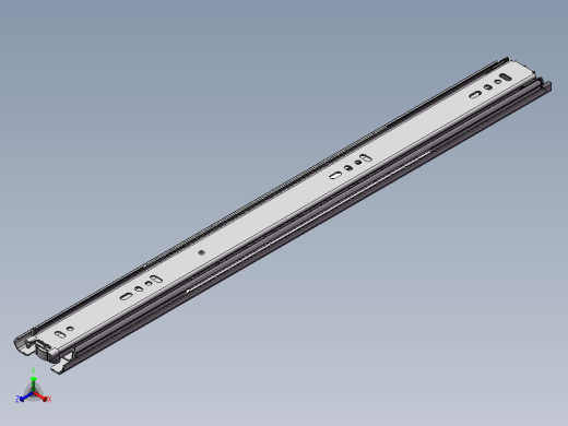 抽屉导轨结构3D图纸 Solidworks设计 附STEP正等轴测缩略图